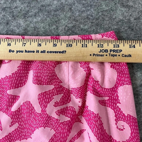 Lilly Pulitzer Mini Skirt Womens Size 0 Pink Novelty Print Preppy Nautical Beach - Picture 8 of 10